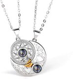 COLLAR PARA PAREJA SOL Y LUNA - AMOR 100 IDIOMAS