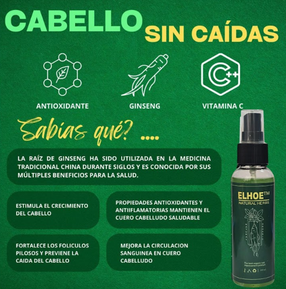 TÓNICO REVITALIZANTE PARA CRECIMIENTO DE CABELLO ELHOE